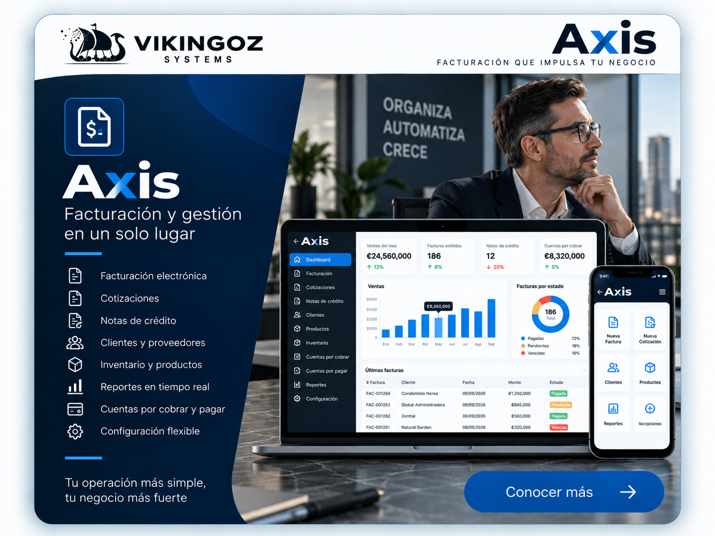 Vikingoz Axis · Facturación electrónica y gestión empresarial