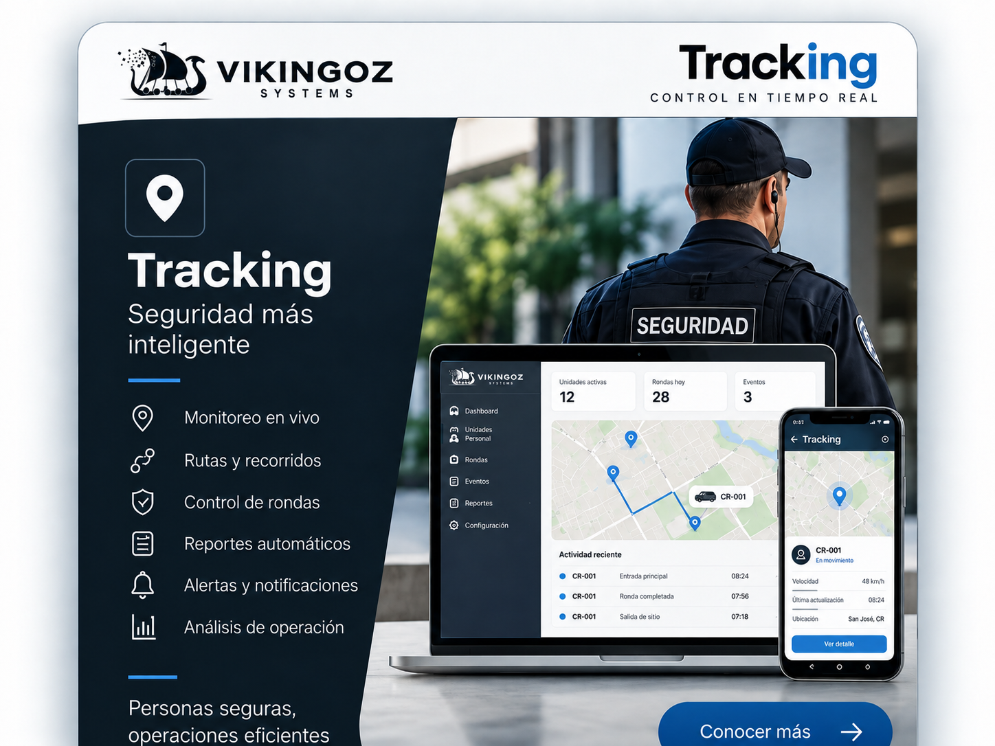 Vikingoz Tracking · Supervisión operativa en tiempo real