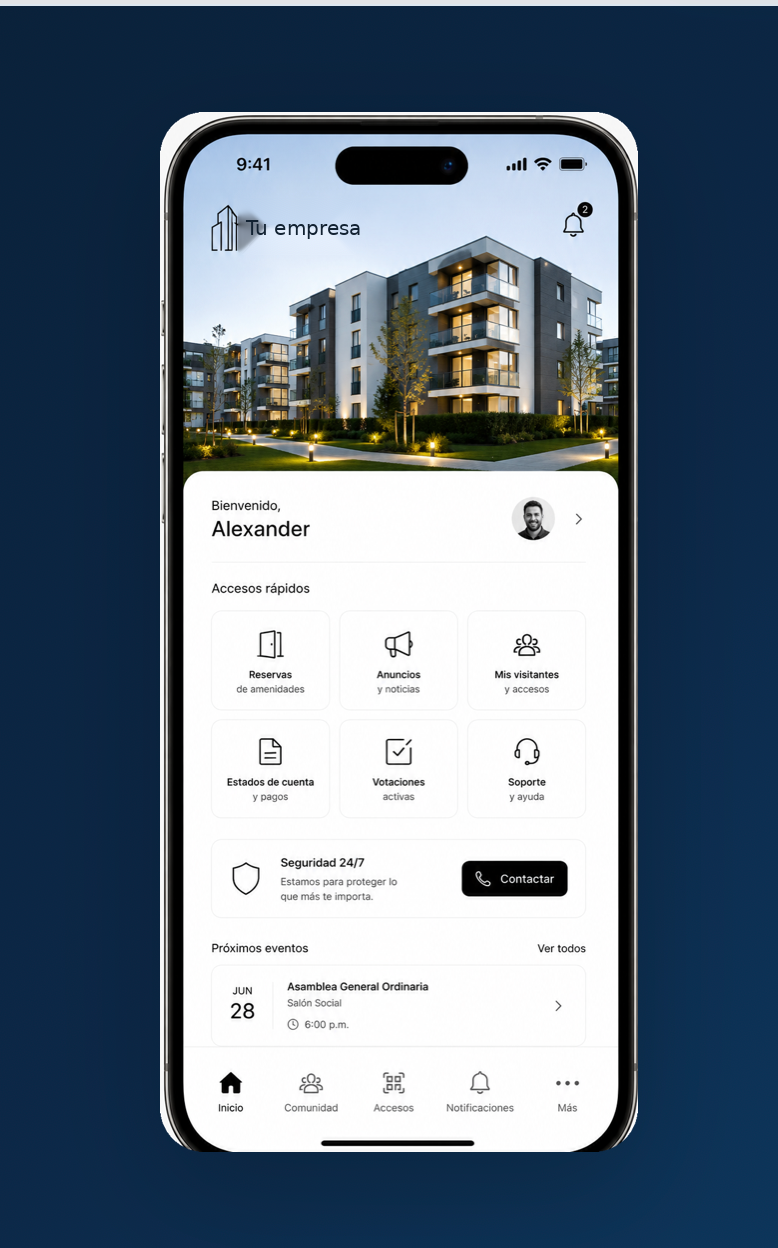 Interfaz de tu empresa en smartphone con Intercom